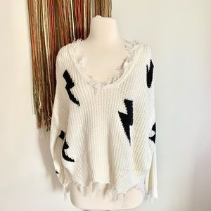 Polly & Esther lighting bolt sweater